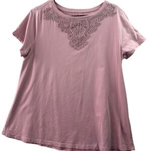 Soft Surroundings Lavender Embroidered Top • Size M